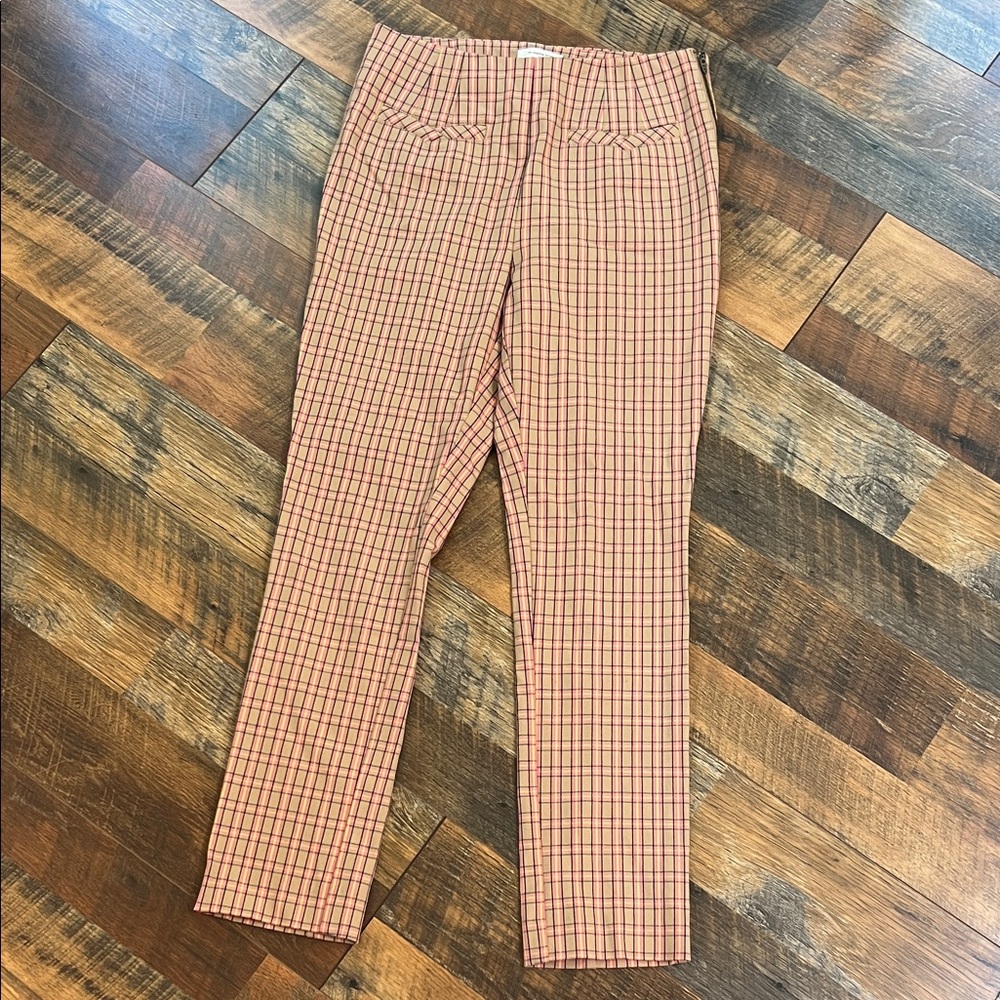 Anthropologie The Essential Slim Plaid Pants